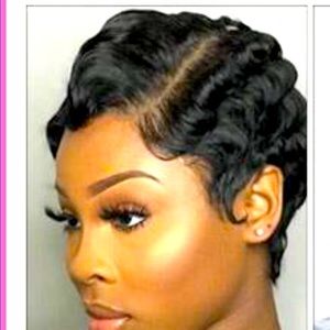 New with tags finger wave human hair wig